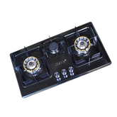 Crown CR-13B Built-In Hob – 3 Burner Gas Stove with Copper Valve, Long Nozzle, Iron Grill & Stainless Steel Top | 1 Year Brand Warranty